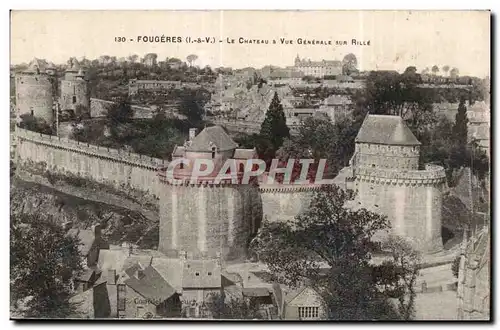 Cartes postales Fourges Le Chateau Vue Generale sur Rille