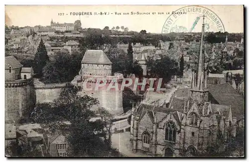 Cartes postales Fougeres Vue Sur St Sulpice Et Sur le Chateau