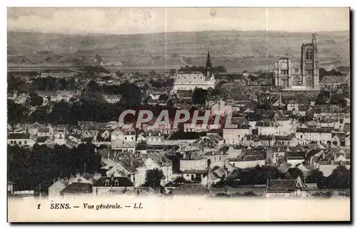 Cartes postales Sens Vue Generale