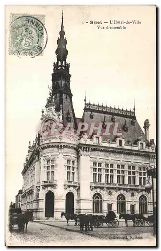 Cartes postales Sens L Hotel de Ville Vue d Ensemble