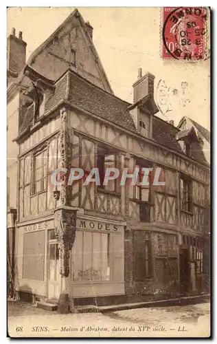Cartes postales Sens Maison d Abrahan datant XVI Siecle