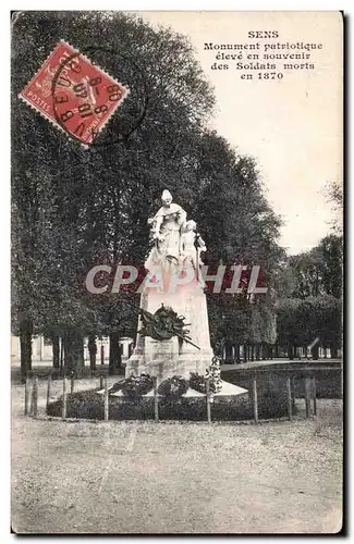 Cartes postales Sens Monument Patriotique eleve en Souvenir des Soldats Morts