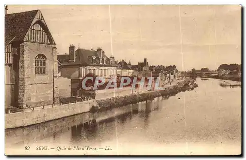 Cartes postales Sens Quais de l ile d Yonne