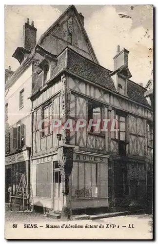Cartes postales Sens Maison d Abraham Datant du XVI