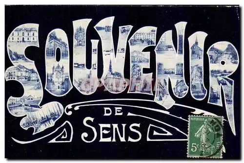 Cartes postales Souvenir De Sens