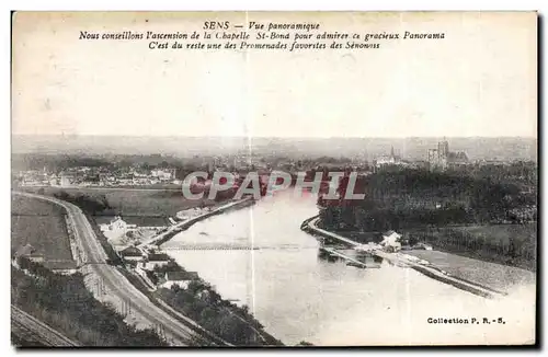 Cartes postales Sens Vue Panoramique Nous Conseillons l Ascension de la Cbapelle St Bond Pour Admirer ce Gracieu