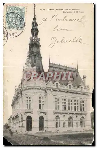 Cartes postales Sens L Hotel de Ville Vue d Ensemble