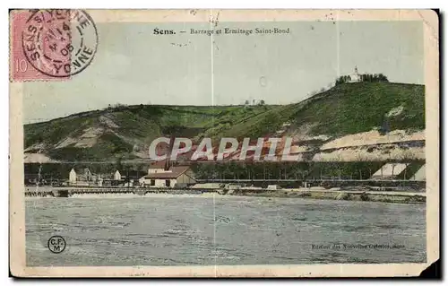 Cartes postales Sens Barrage et Ermitage Saint Bond