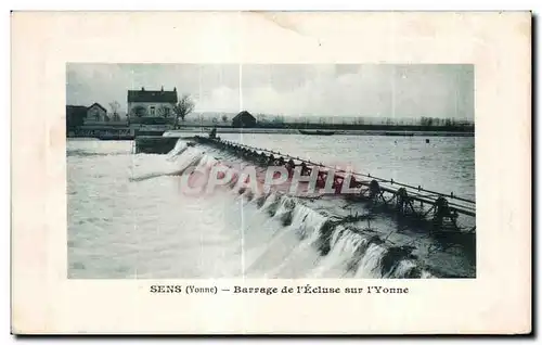 Cartes postales Sens (Yonne) Barrage de l Ecluse sur l Yonne