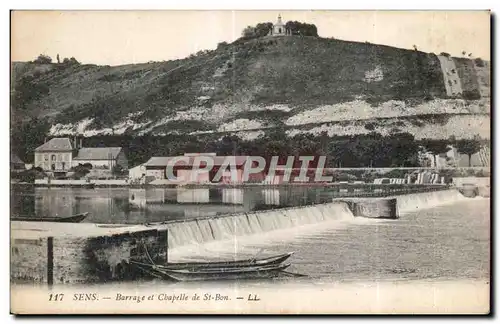 Ansichtskarte AK Sens Barrage et Chapelle de St Bon