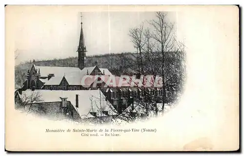 Cartes postales Monastere de Sainte Marie de la Pierre Qui Vire (Yonne) Cote Nord En Hiver