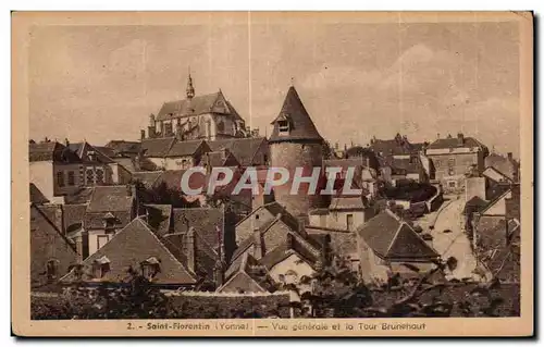 Cartes postales Saint Florentin (Yonne) Vue Generale et la Tour Brunehaut