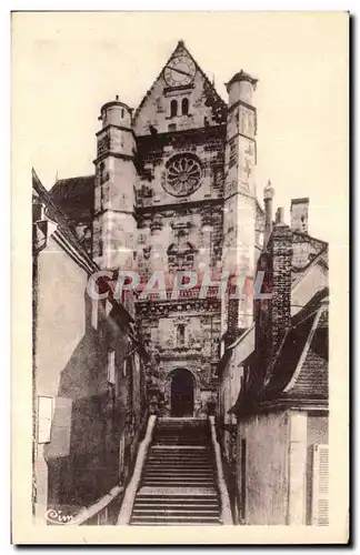 Ansichtskarte AK L Yonne Illustree Saint Florentin Les Grands Degres de l Eglise Escalier du Portail Nord de l Eg