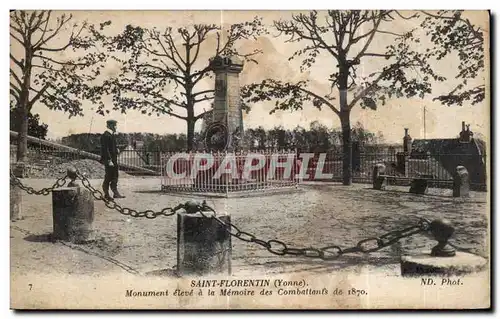 Cartes postales Saint Florentin (Yonne) Monument Eleve a la Memoire des Combattants