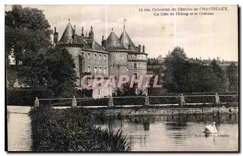 Ansichtskarte AK Collection du Chateau de Chastellux Un Coin de l Etang et la Chateau