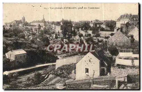 Cartes postales Vue Generale d Avallon Prise des Fondereaux