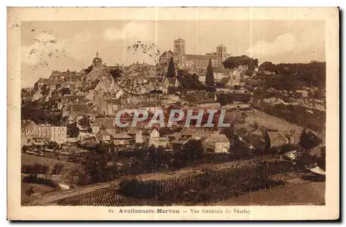 Cartes postales Avallonnats Morvan Vue Generale de Vezelay