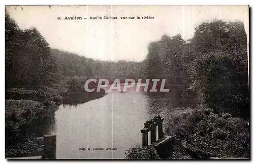 Cartes postales Avallon Moulin Cadoux Vue sur la Riviere