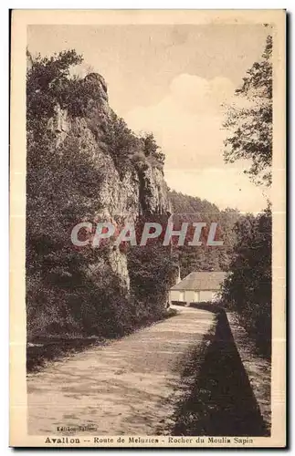 Ansichtskarte AK Avallon Route de Meluzies Rocher du Moulin Sapin