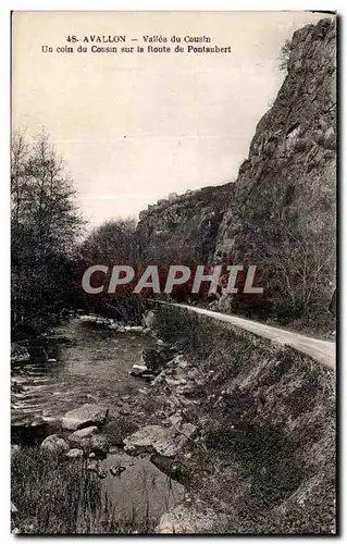 Cartes postales Avallon Vallee du Cousin Un Coin du Cousin sur la Route de Pontaubert