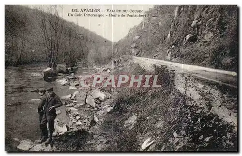 Ansichtskarte AK Avallon Vallee Du Cousin Un Coin Pittoresque Route de Pontaubert Enfants