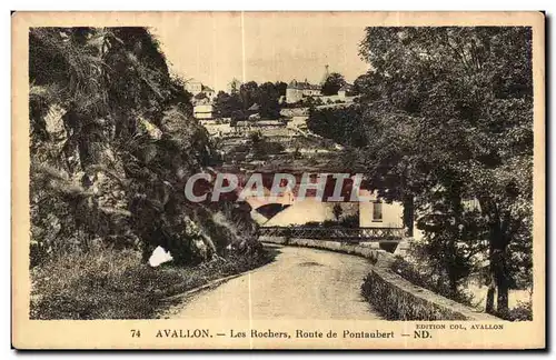 Ansichtskarte AK Avallon Les Rochers Route de Pontaubert