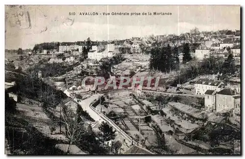 Cartes postales Avallon Vue Generale prise de la Morlande