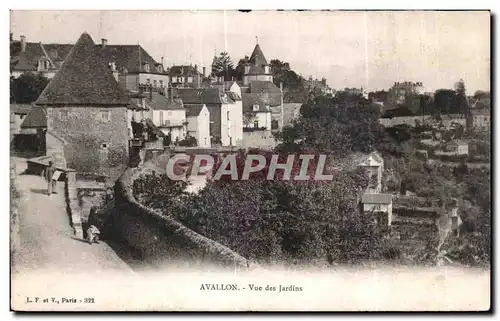 Cartes postales Avallon Vue des Jardins