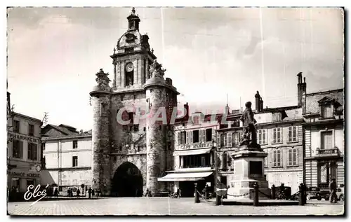 Cartes postales La Rochelle La Tour de la Grosse Horloge et la Statue de l Amiral Duperre