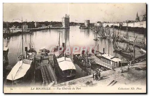 Ansichtskarte AK La Rochelle Vue Generale du Port Bateaux