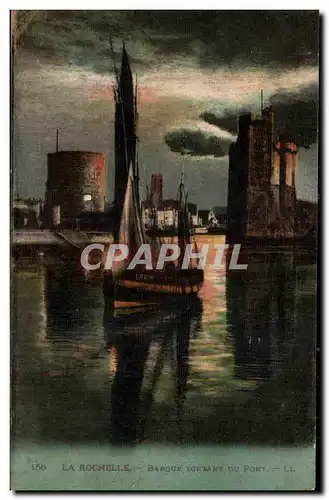 Cartes postales La Rochelle Barque Sortant Du Port Bateau