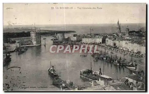 Ansichtskarte AK La Rochelle Vue Generale des Ports Bateaux