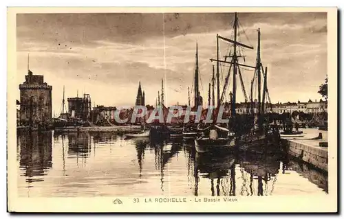 Cartes postales La Rochelle Le Bassin Vieux Bateaux