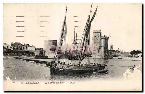 Cartes postales La Rochelle L Entree du Port Bateau