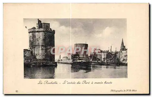 Cartes postales La Rochelle L entree du port a maree haute