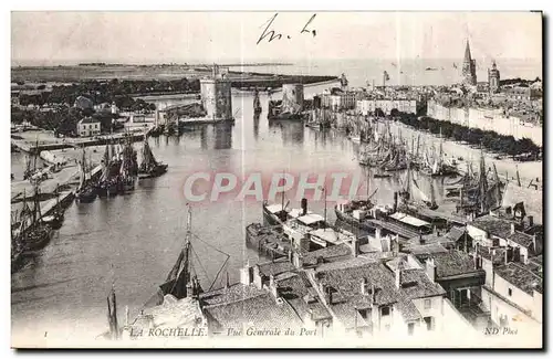 Cartes postales La Rochelle Vue Genierale du Port Bateau