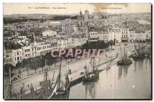 Ansichtskarte AK La Rochelle Vue generale Bateaux