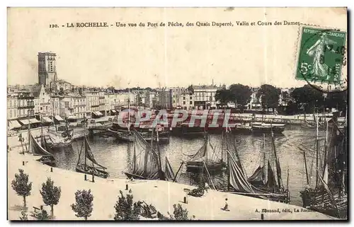 Cartes postales La Rochelle Une Vue du Port de Peche des Quais Duperre Valin et Valin e Bateaux