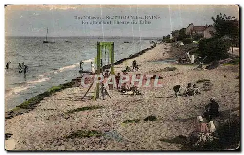 Ansichtskarte AK Ile D Oleron St Trojan les Bains En attendant I heure du Bains