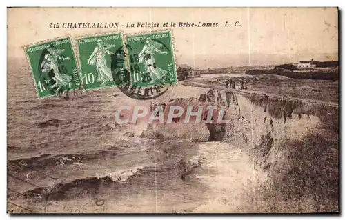 Cartes postales Chatelaillon La Falaise et le Brise Lames