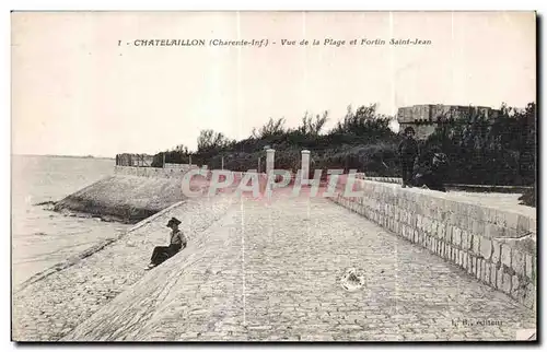 Cartes postales Chatelaillon Vue de la Plage et Fortin Saint Jean