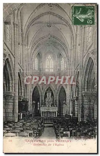 Cartes postales Saint Perk Pres Vezelay Interieur de I Eglise