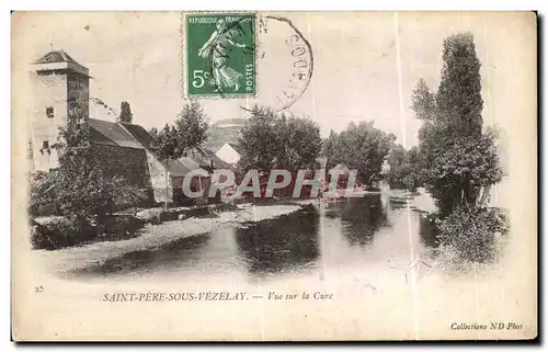 Cartes postales Saint Pere Sous Vezelay Vue sur la Cure