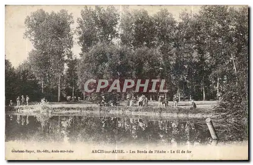 Cartes postales Arcis sur Aube Les Bords de I Aube Le fil de fer