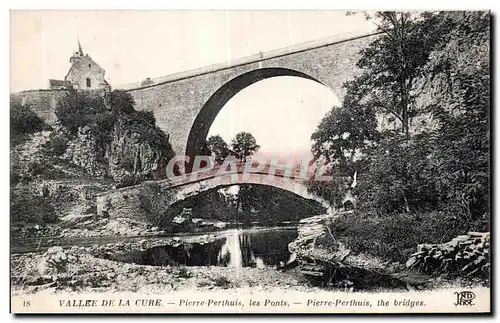 Cartes postales Vallee De La Cure Pierre Perthuis les Ponts Pierre Perthuis the bridges