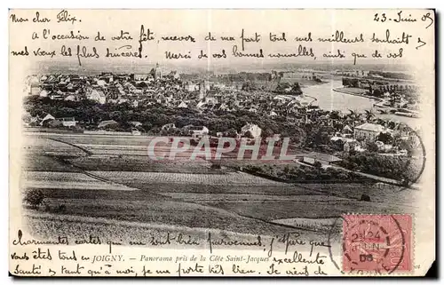 Cartes postales Joigny Panorama pris de la Cole Saint Jacques