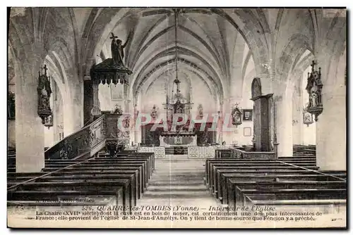 Ansichtskarte AK Quarre les Tombes Interieur de I Eglise