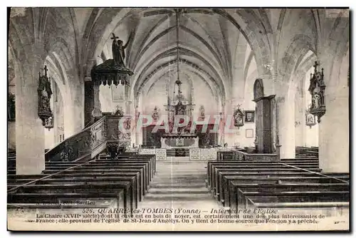 Cartes postales Quarre les Tombes Interieur de I Eglise