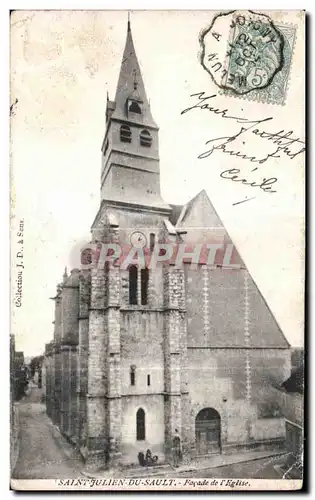 Cartes postales Saint Julien Du Sault Facade de l Eglise