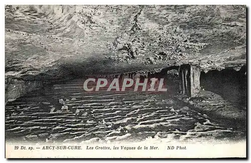 Cartes postales Arcy Sur Cure Les Grottes les Vagues de la Mer